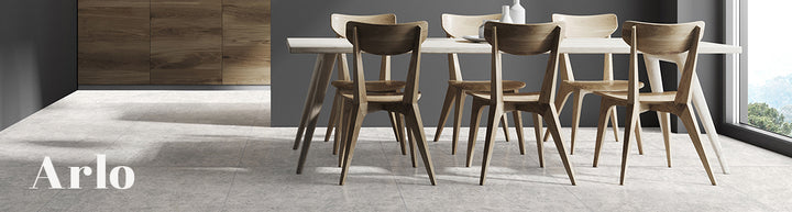 Arlo Series Warm Grey Stone Look Porcelain Tiles