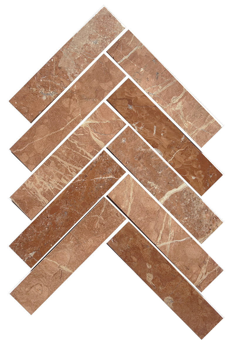 Artemis Series Natural Rojo Alicante Herringbone Honed 35x150mm