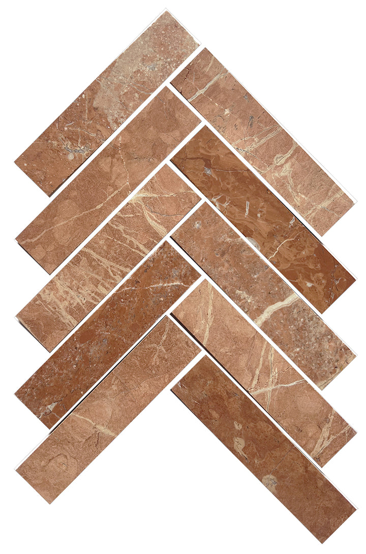 Artemis Series Natural Rojo Alicante Herringbone Honed 35x150mm