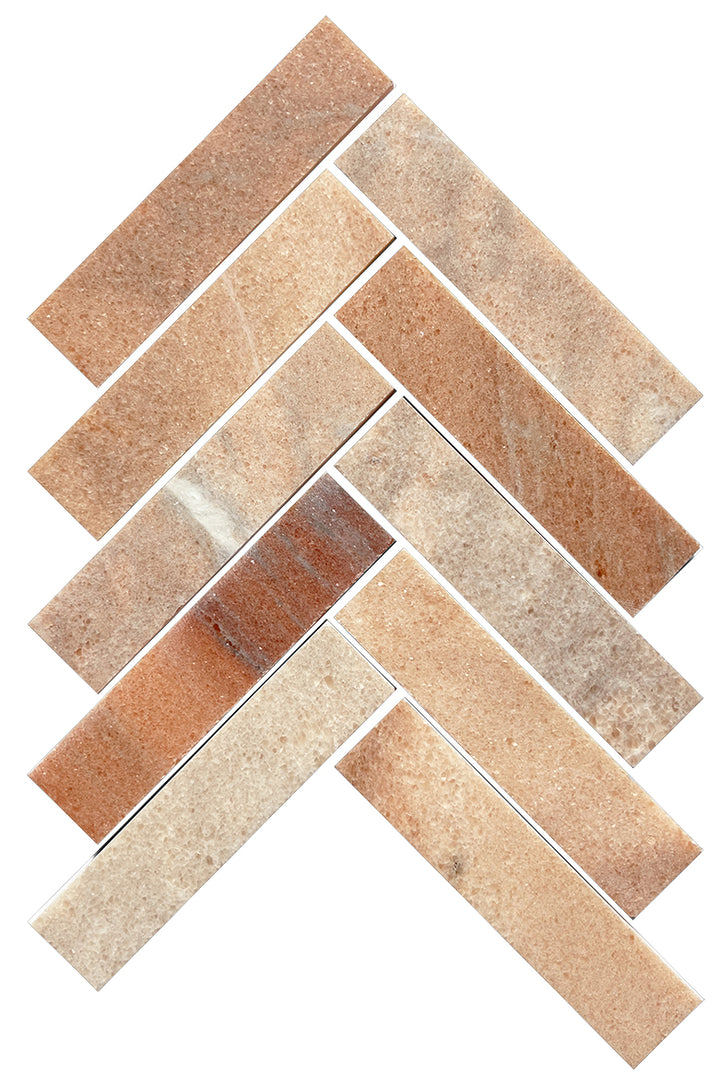 Artemis Series Natural Rosa Portogallo Herringbone Honed 35x150mm