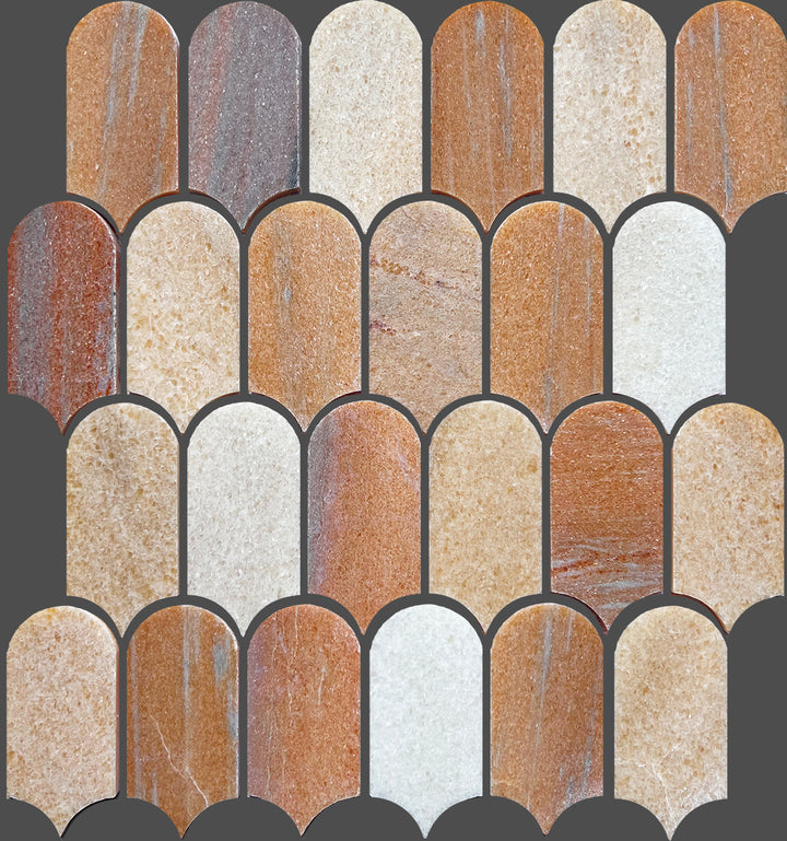Artemis Series Natural Rosa Portogallo Feather Honed 50x103mm