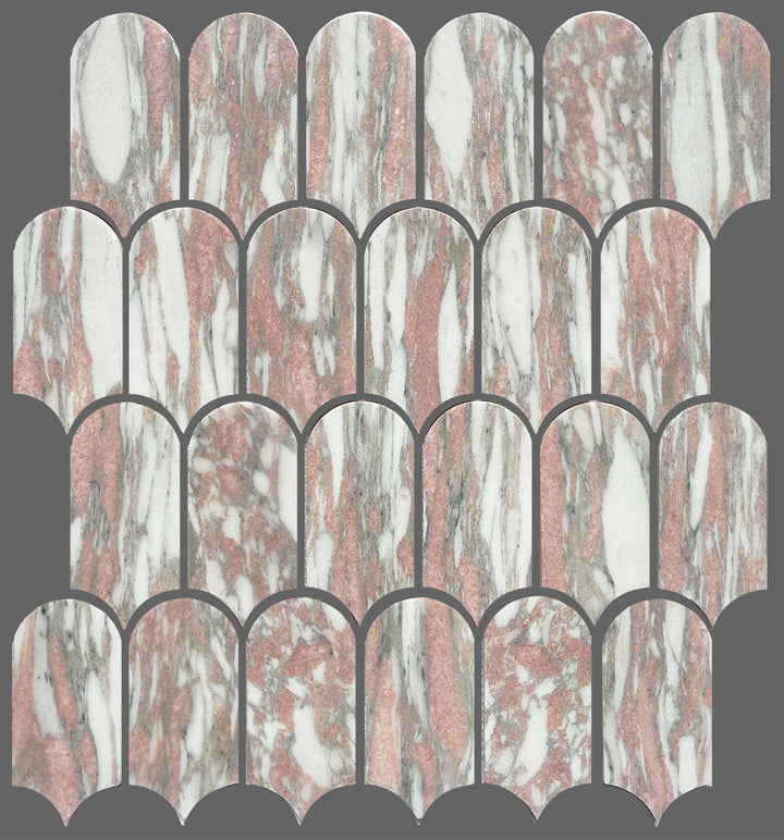 Artemis Series Natural Norwegian Pink Feather Honed 50x103mm