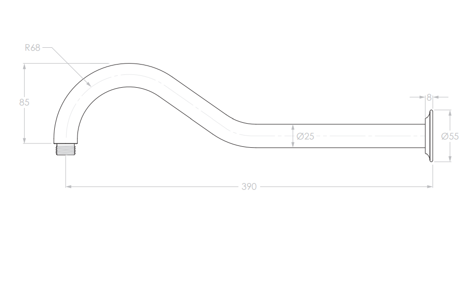 Adp Eternal Shower Arm 450mm