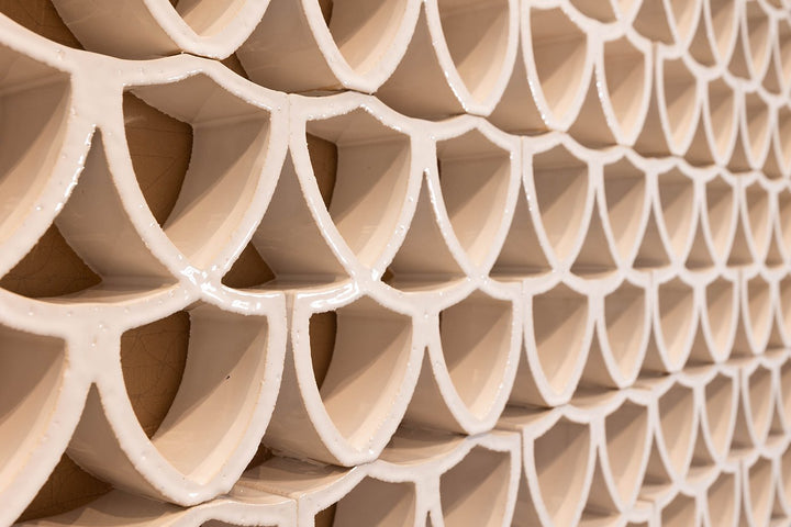 Italian Terracotta Arialuce Curve Naturale Lattice Tile