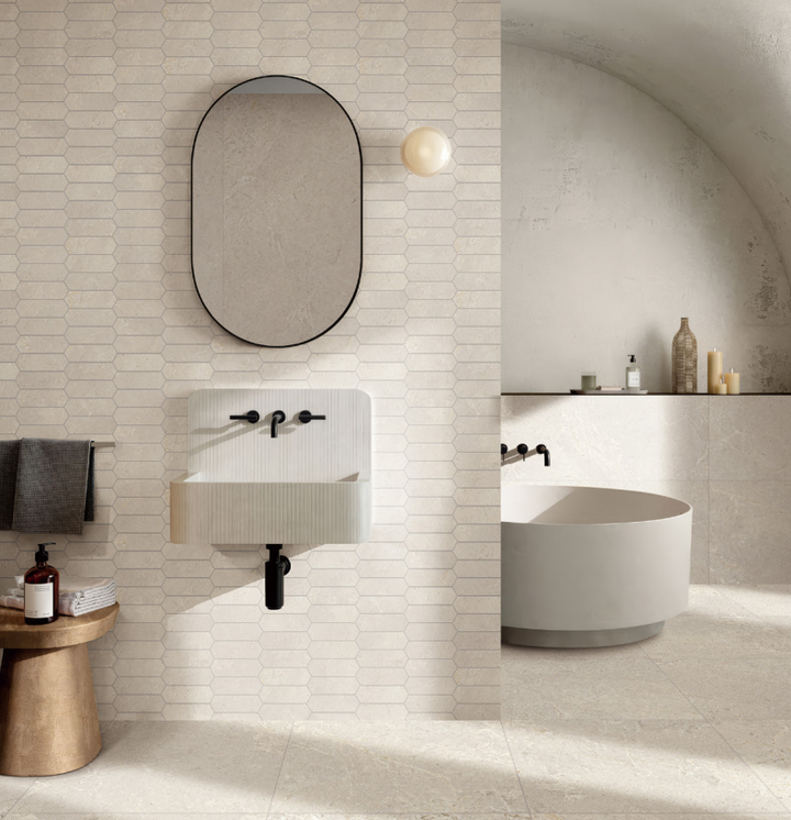 Athens Collection Blanco Porcelain Tiles, Paver & Mosaic