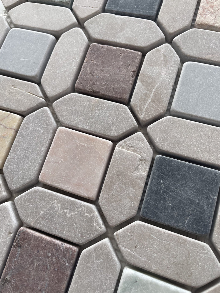 Autumn Syvota Tumbled Marble Mosaic