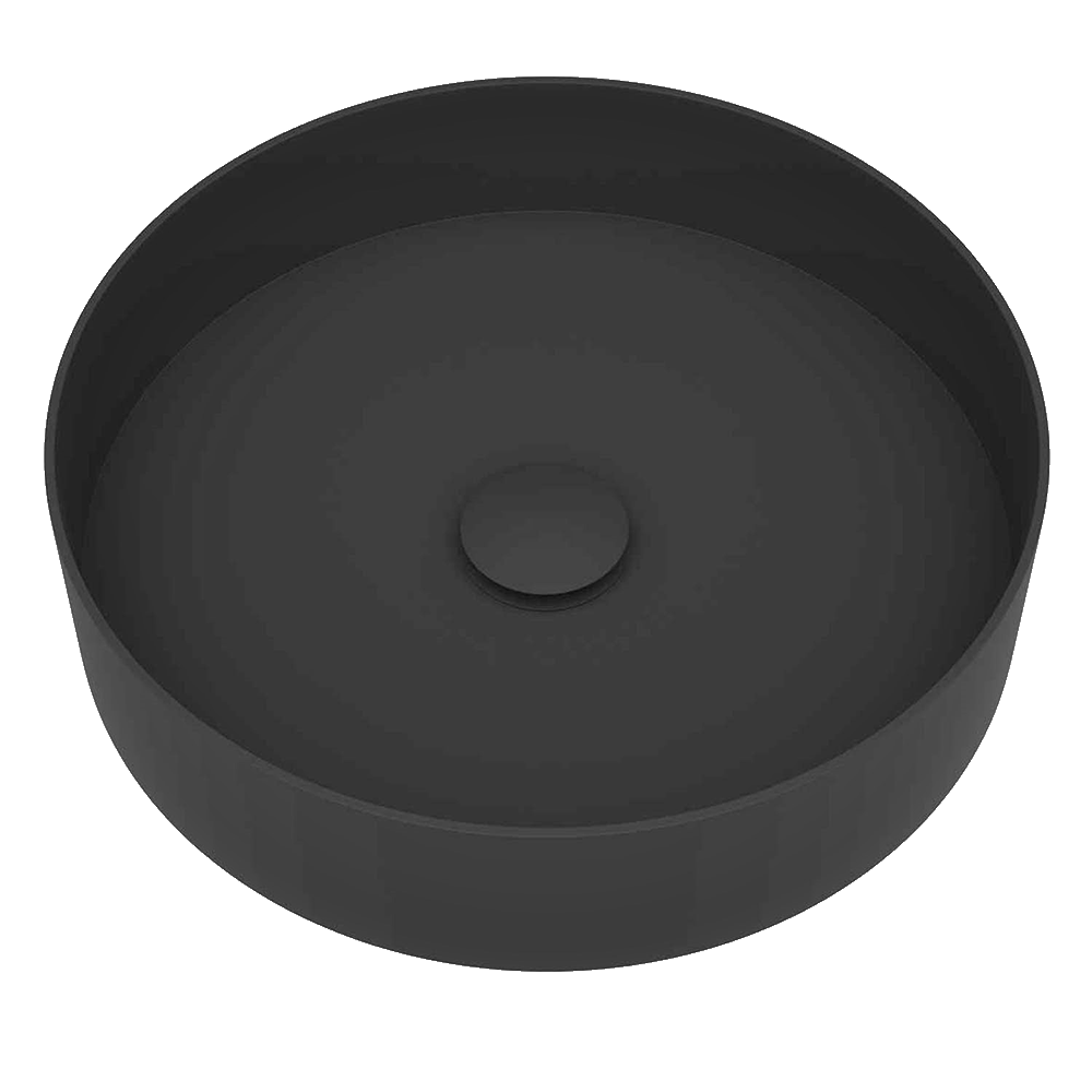 Abey Round Stainless Steel Basin Matt Black