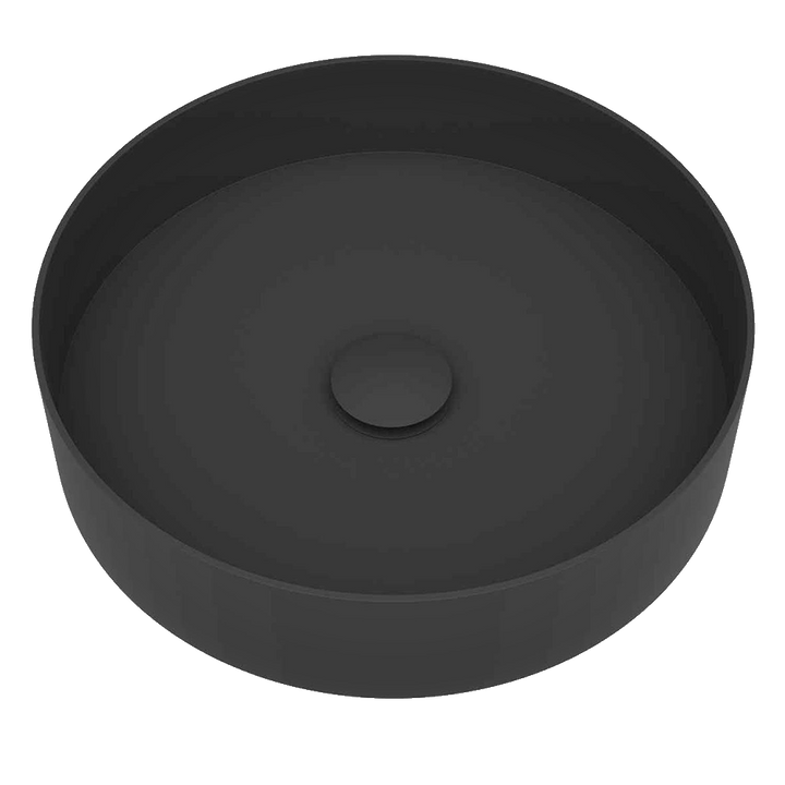 Abey Round Stainless Steel Basin Matt Black