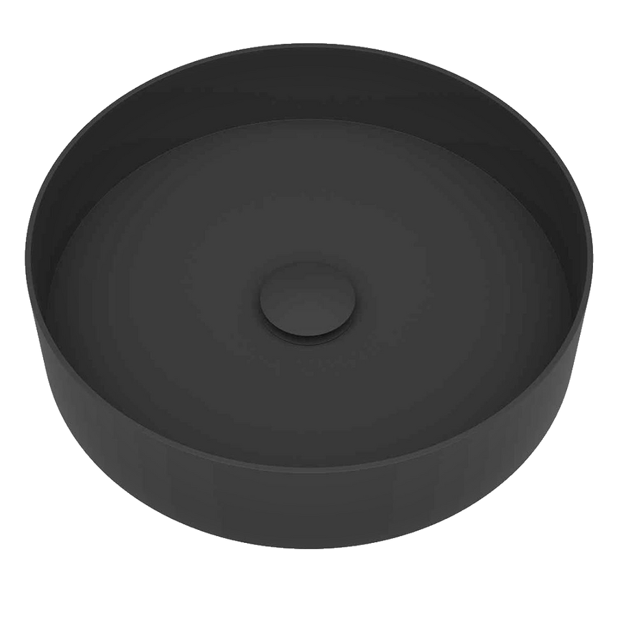 Abey Round Stainless Steel Basin Matt Black