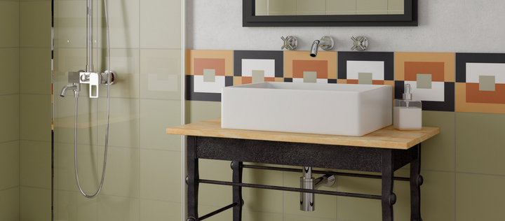 Bauhome Series Spanish Floor & Wall Cement Look Tile