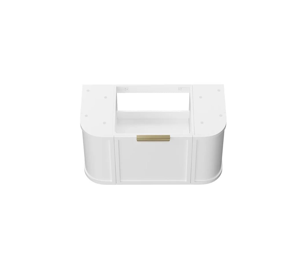Otti Hampshire 900mm Satin White Wall Hung Curve Vanity
