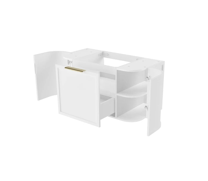 Otti Hampshire 900mm Satin White Wall Hung Curve Vanity