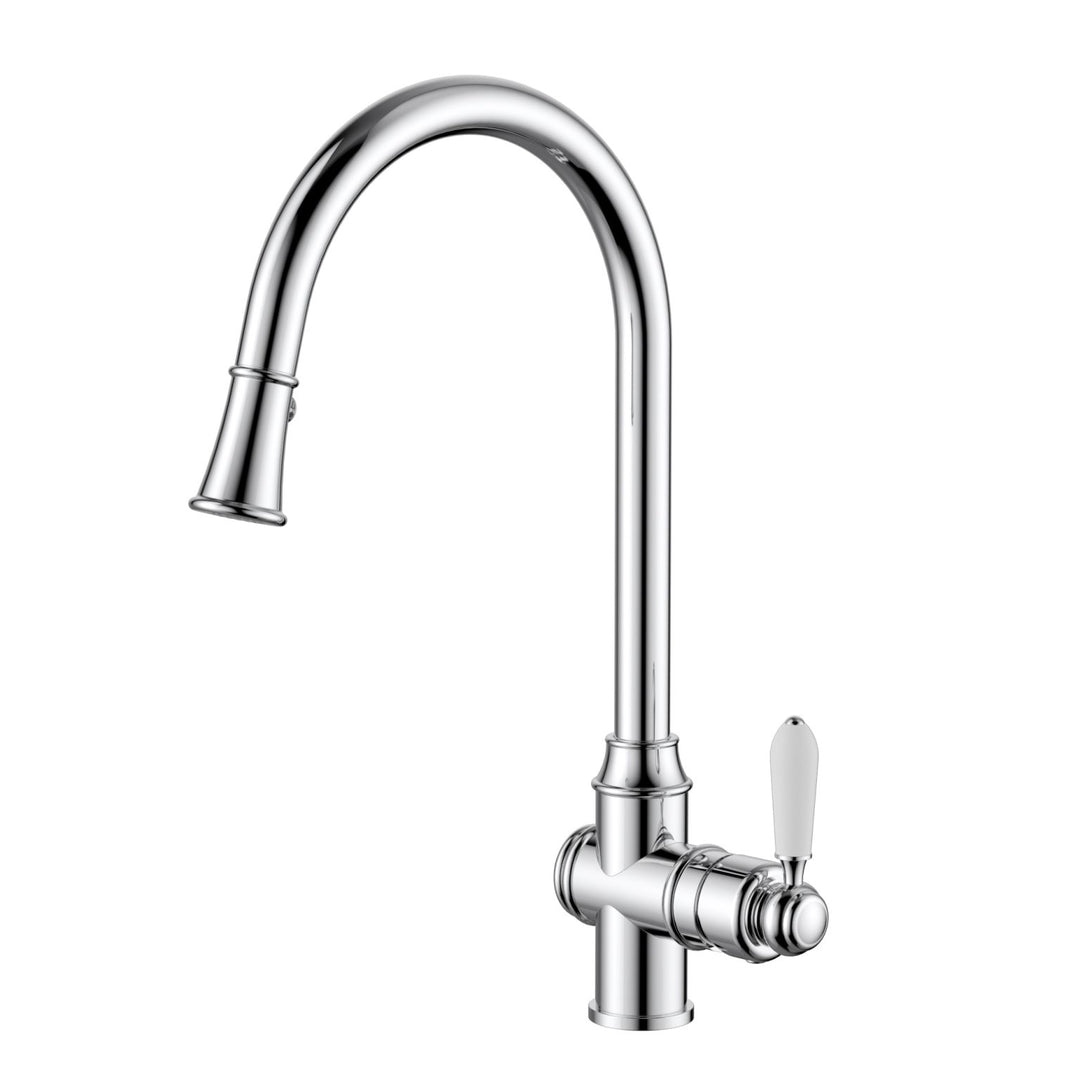 Modern National Bordeaux Pull-Out Kitchen Mixer