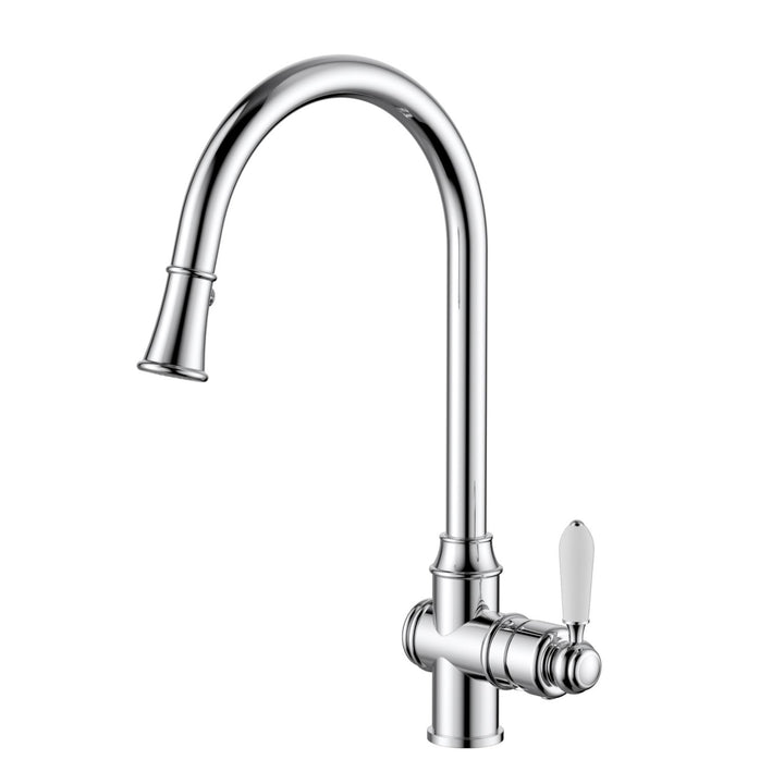 Modern National Bordeaux Pull-Out Kitchen Mixer