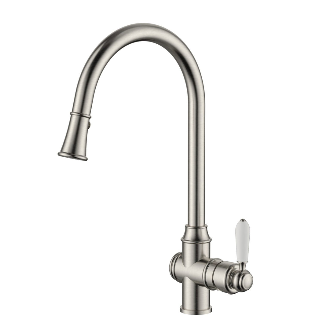 Modern National Bordeaux Pull-Out Kitchen Mixer