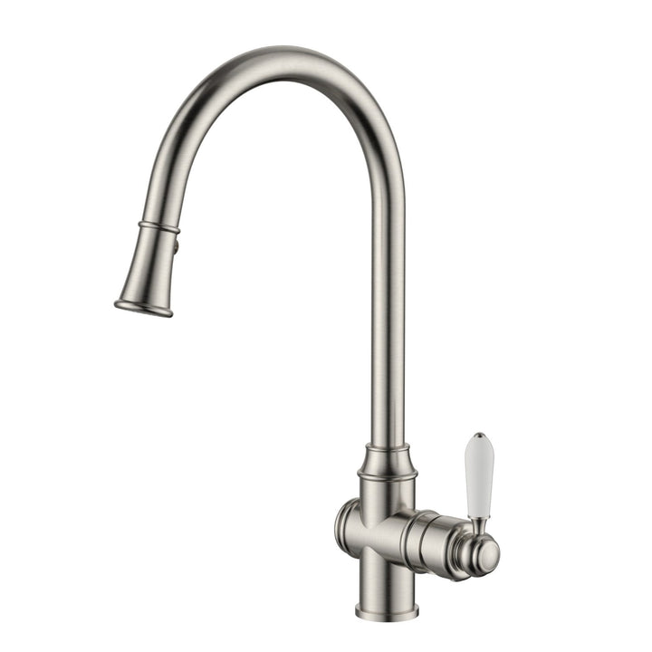 Modern National Bordeaux Pull-Out Kitchen Mixer