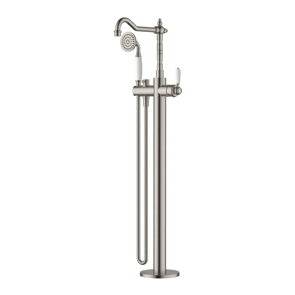 Modern National Bordeaux Freestanding Bath Mixer with Hand Shower
