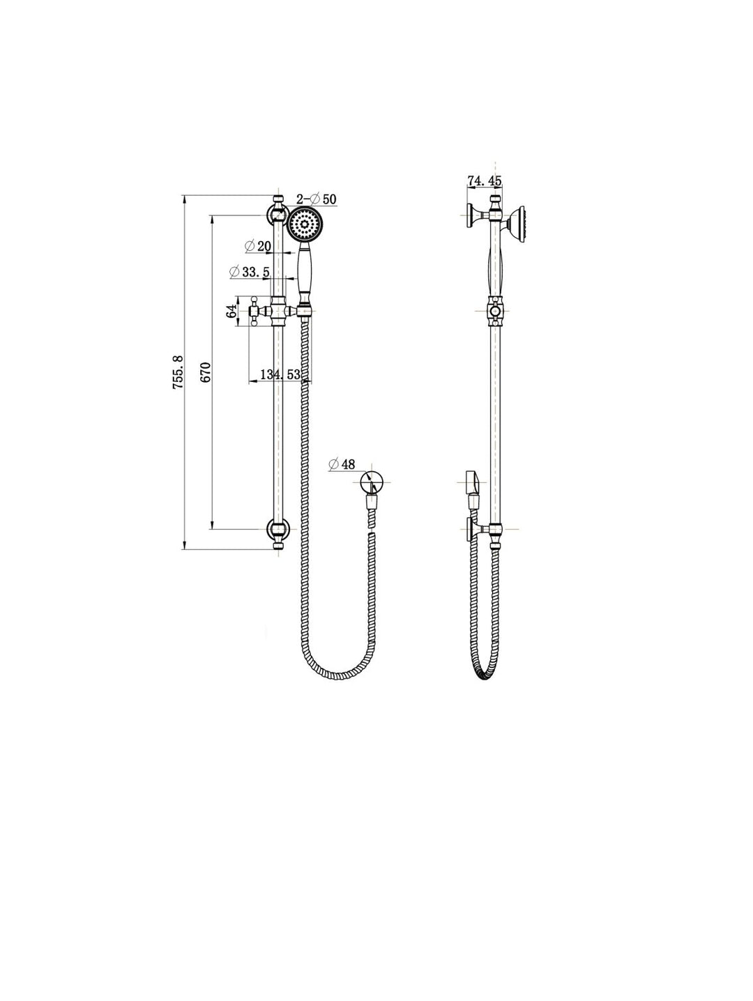Modern National Bordeaux Shower On Rail