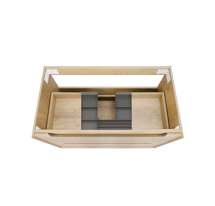 Byron 750mm Natural Oak Wall Hung Vanity