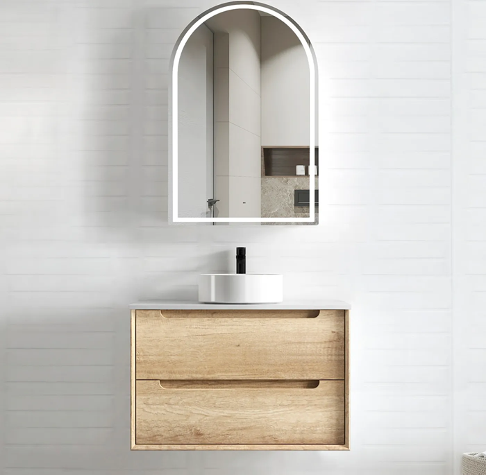 Byron 750mm Natural Oak Wall Hung Vanity