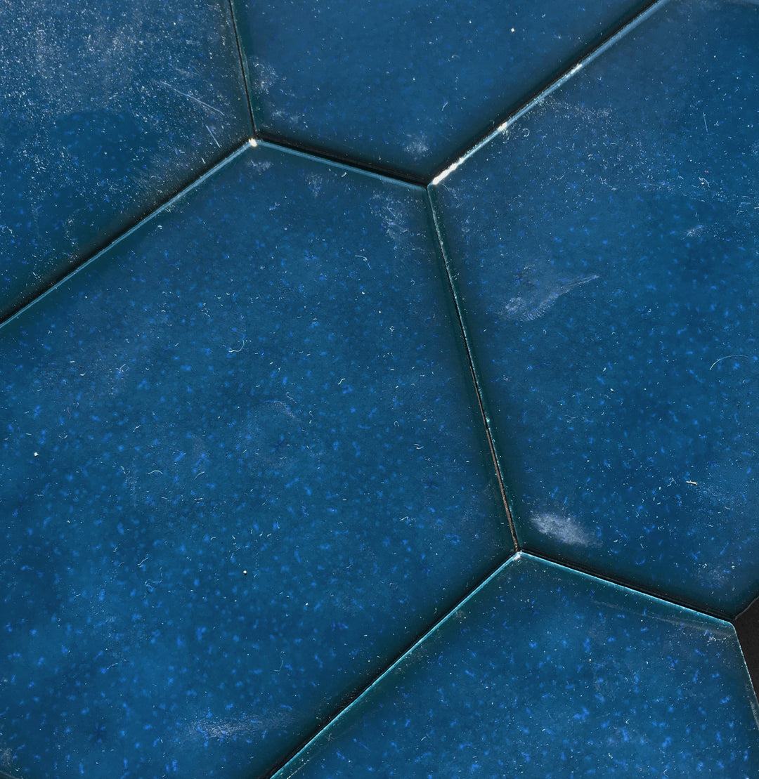 Benzene Electric Blue Hexagon