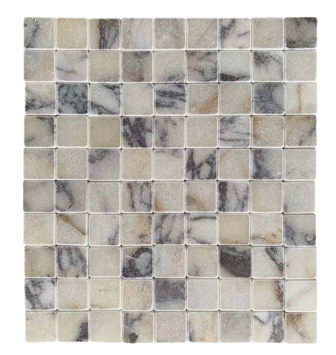 Natural Stone Square Dot 45mm Tumbled
