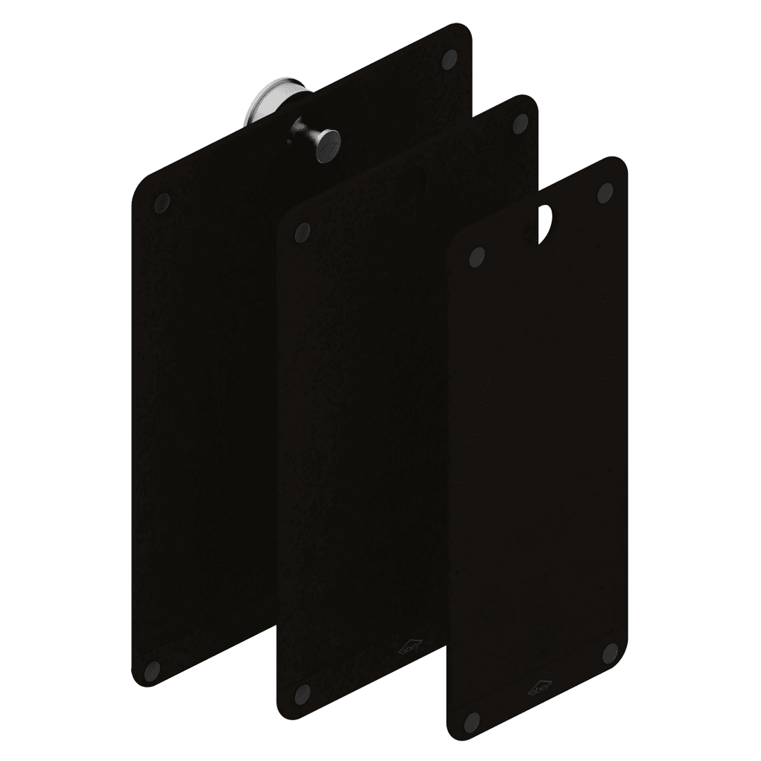 Abey Universal Black Fibre Rock Cutting Board (3 Piece)