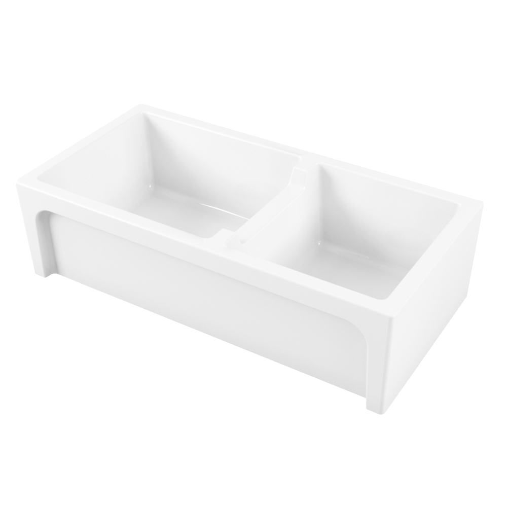 Chambord CHARLES Bowl & Three Quarter Fireclay White