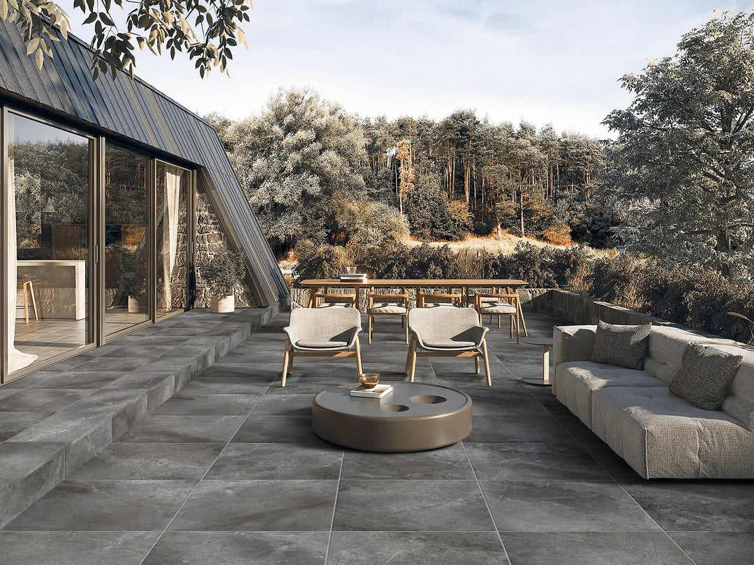 Chiswick Collection Charcoal Stone Look Porcelain Tile