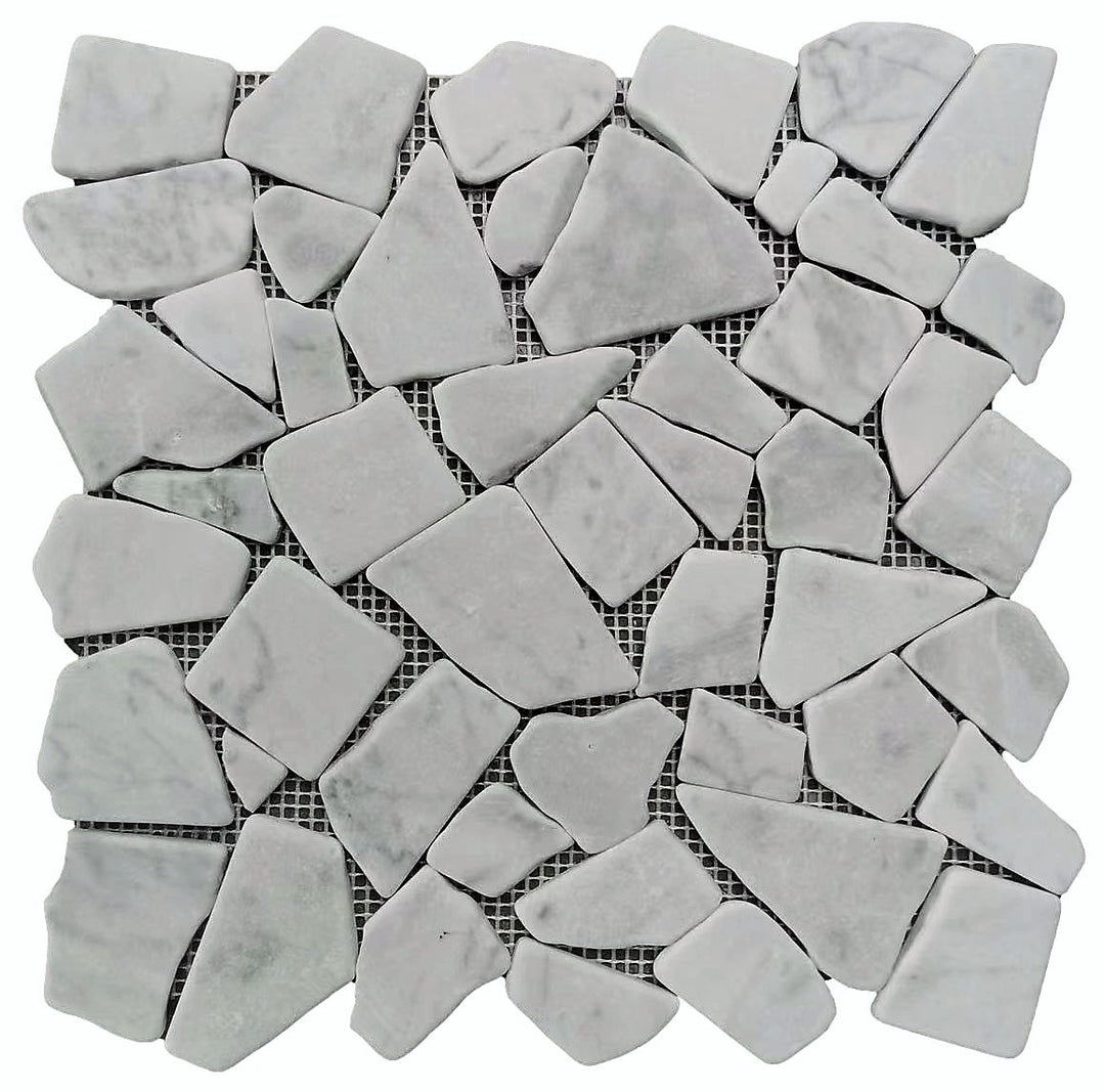 Crazy Carrara Tumbled Mosaic