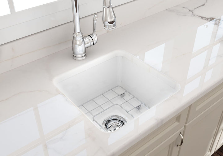 Turner Hastings Cuisine 46 x 46 Inset / Undermount Fine Fireclay Gloss White Sink