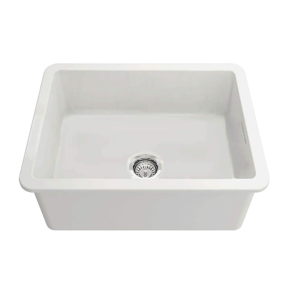 Turner Hastings Cuisine 60 x 46 Inset / Undermount Fine Fireclay Matte White Sink