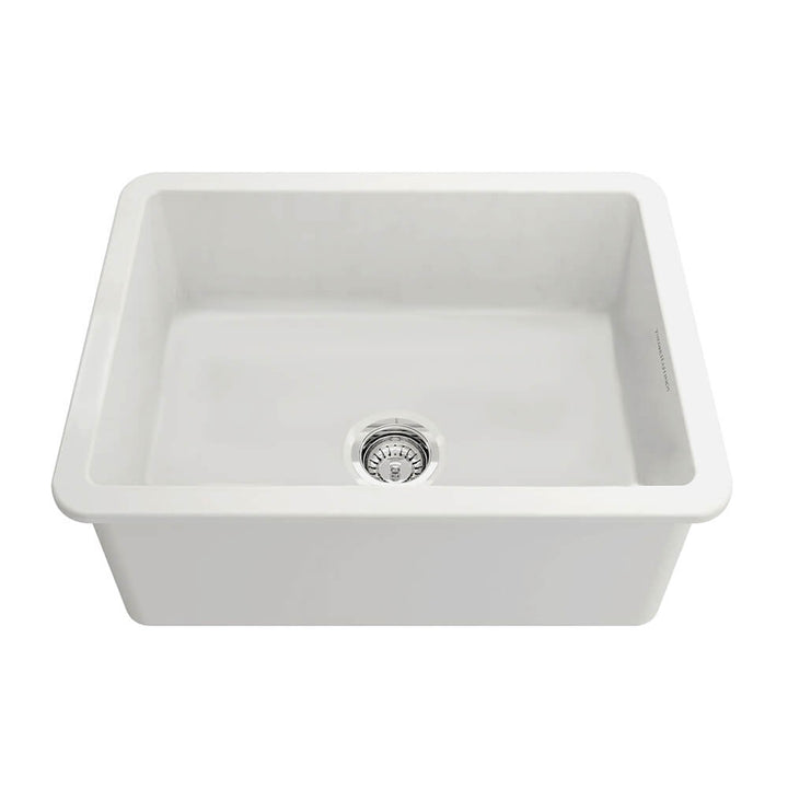 Turner Hastings Cuisine 60 x 46 Inset / Undermount Fine Fireclay Matte White Sink
