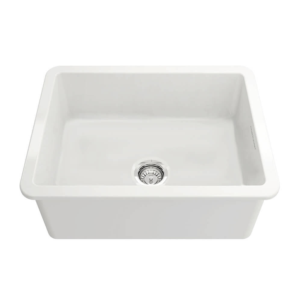 Turner Hastings Cuisine 60 x 46 Inset / Undermount Fine Fireclay Gloss White Sink