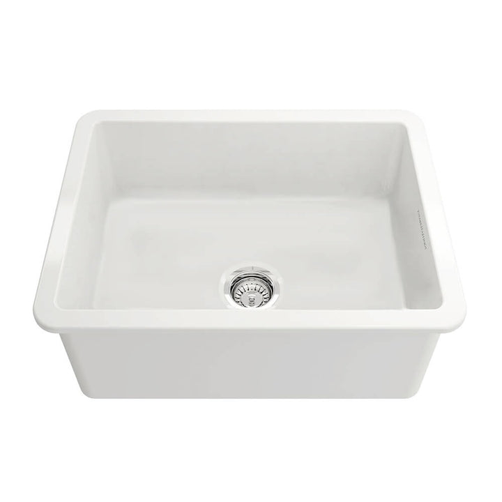 Turner Hastings Cuisine 60 x 46 Inset / Undermount Fine Fireclay Gloss White Sink
