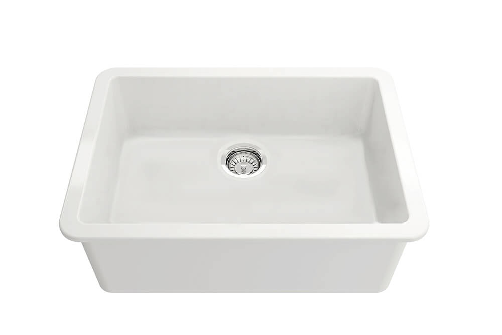 Turner Hastings Cuisine 68 x 48 Inset / Undermount Fine Fireclay Gloss White Sink