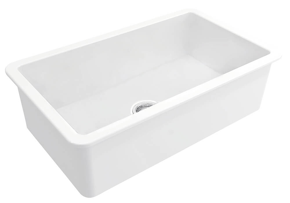 Turner Hastings Cuisine 81 x 48 Inset / Undermount Fine Fireclay Gloss White Sink