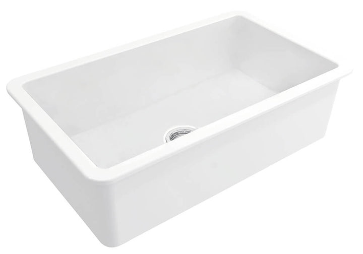 Turner Hastings Cuisine 81 x 48 Inset / Undermount Fine Fireclay Gloss White Sink
