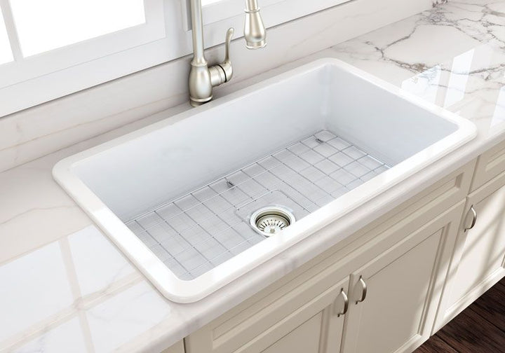 Turner Hastings Cuisine 81 x 48 Inset / Undermount Fine Fireclay Gloss White Sink
