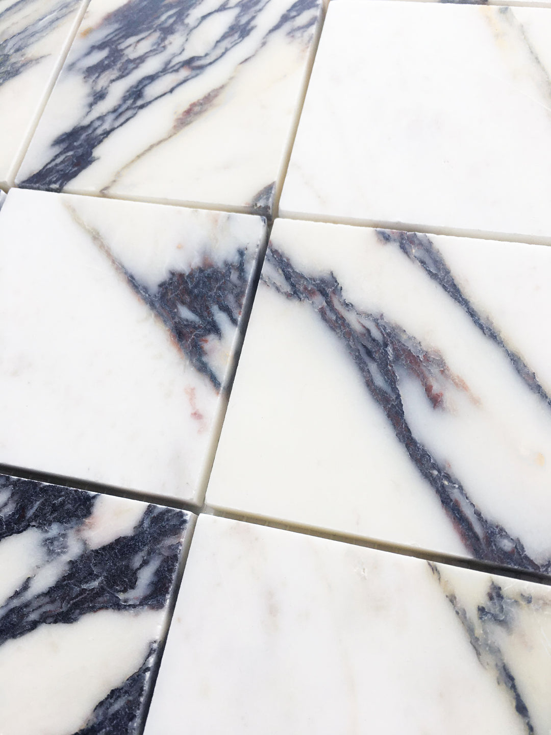 Calacatta Viola Marble Honed Square Mosaic