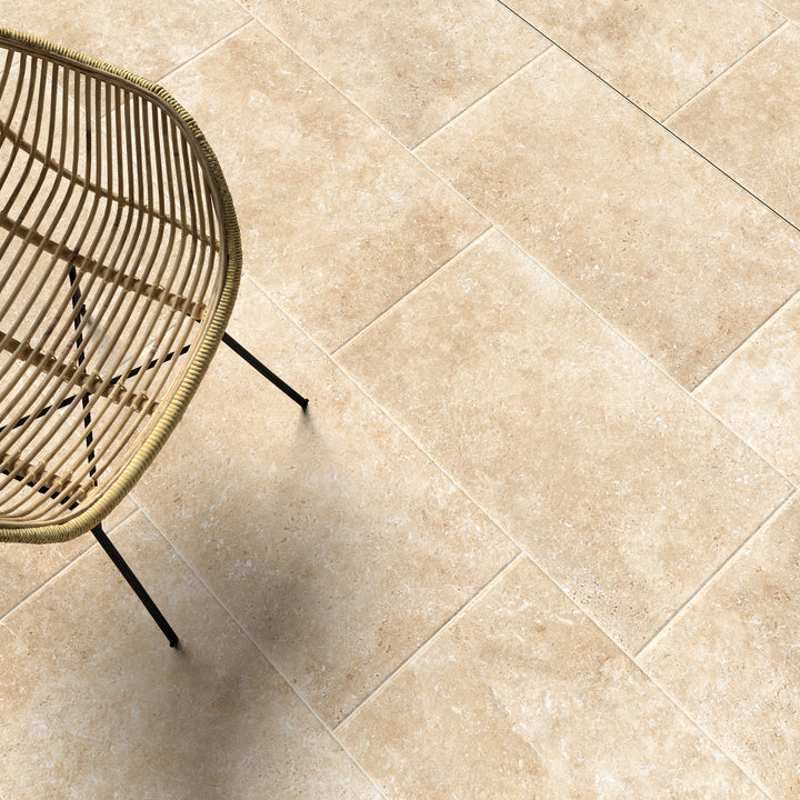 Cantal Beige Italian Made Intrernal/External French Pattern Matt Porcelain Tiles