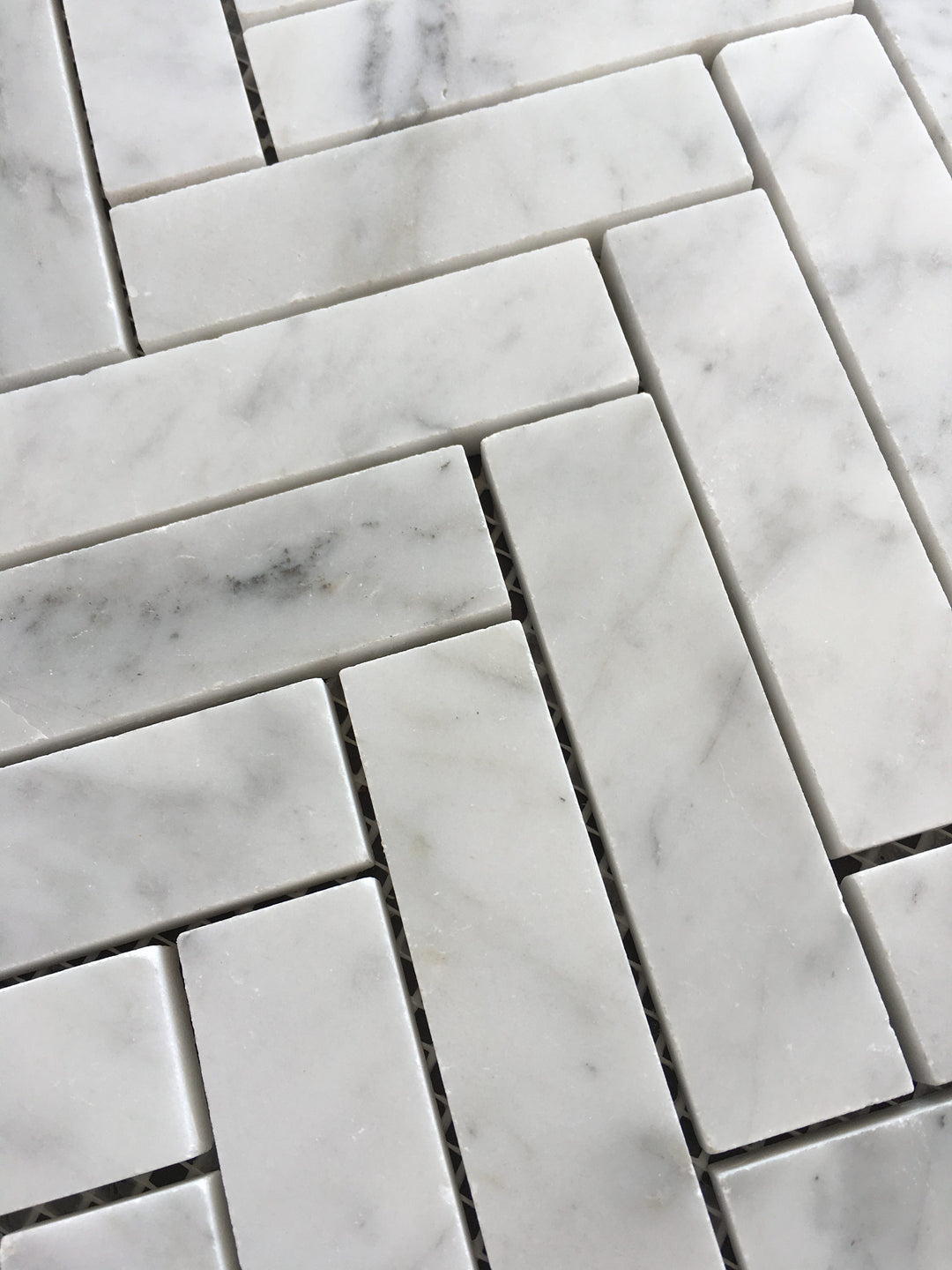 Carrara Herringbone Mosaic