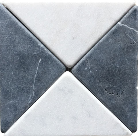Checkers Triangles Tumbled Mosaic