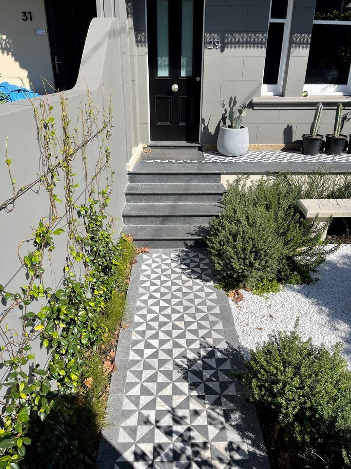 Checkers Triangles Tumbled Mosaic