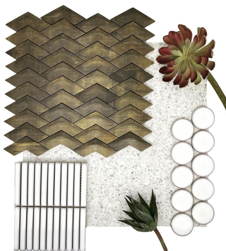 Antique Copper Chevron 3D