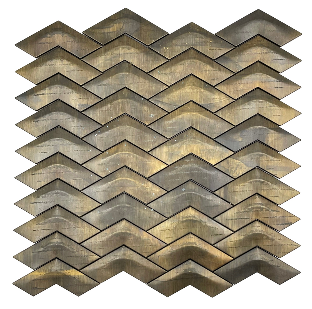 Antique Copper Chevron 3D