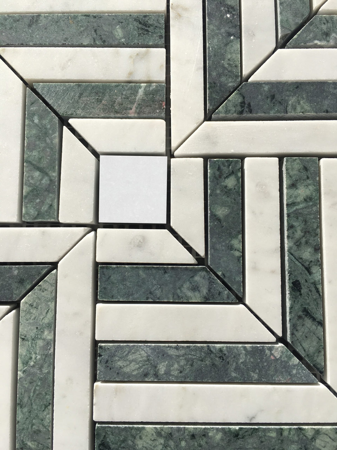 Chicago Indian Green with Carrara Mosaic