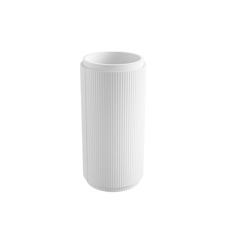 Aulic Civaro Floor Standing Matte White Pillar Cabinet