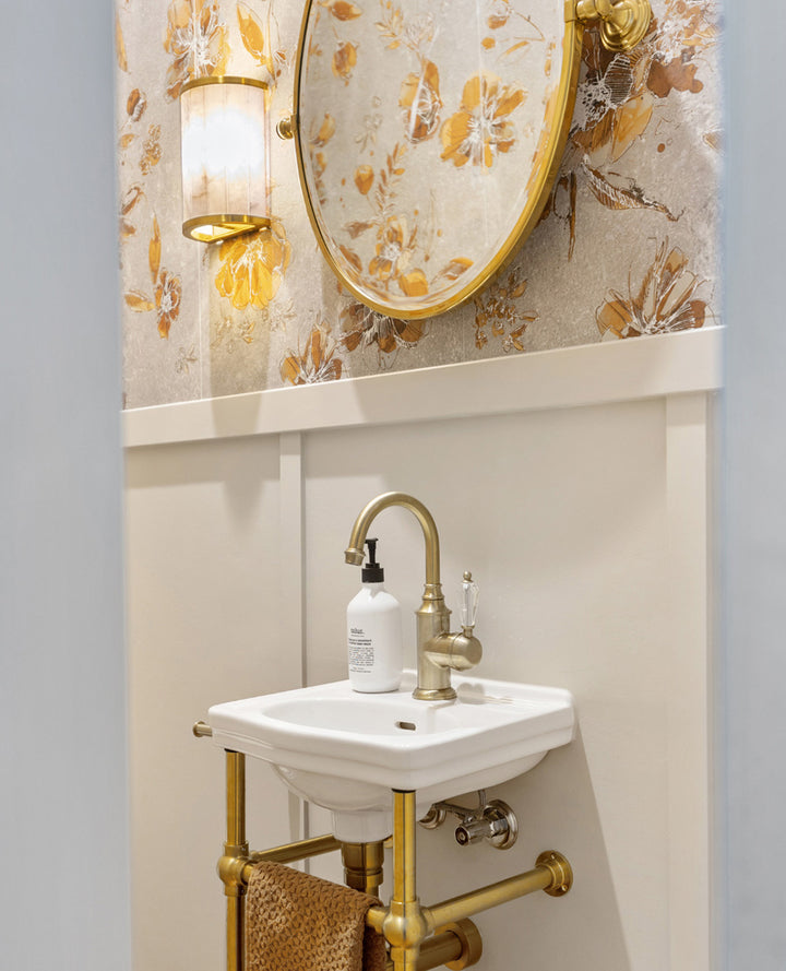 Turner Hastings Claremont 38 x 31 Brushed Brass Basin Stand