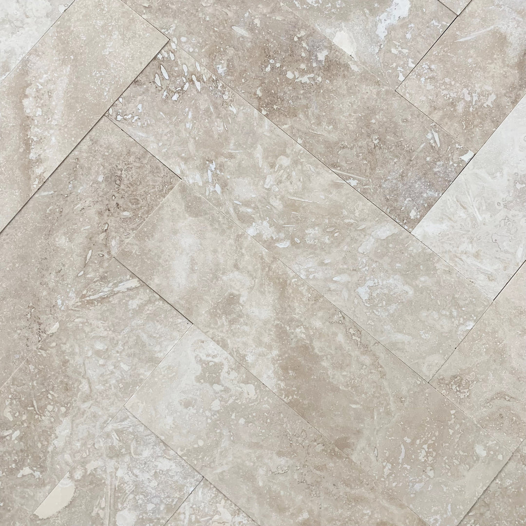 Classic Honed &amp; Filled Natural Travertine 305x75x12mm